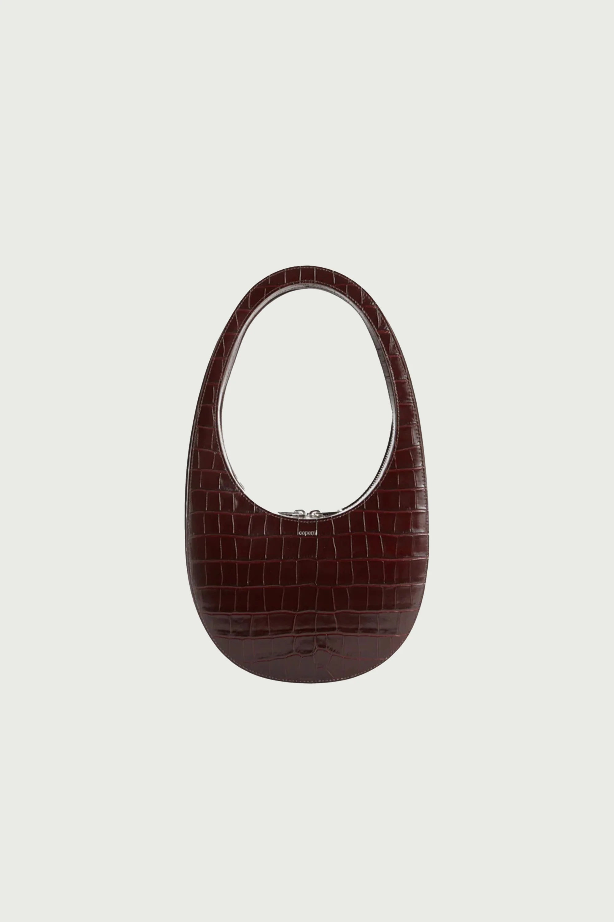 Brown Croco Swipe Bag