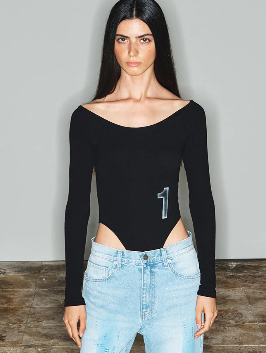 NO.1 BODYSUIT BLACK