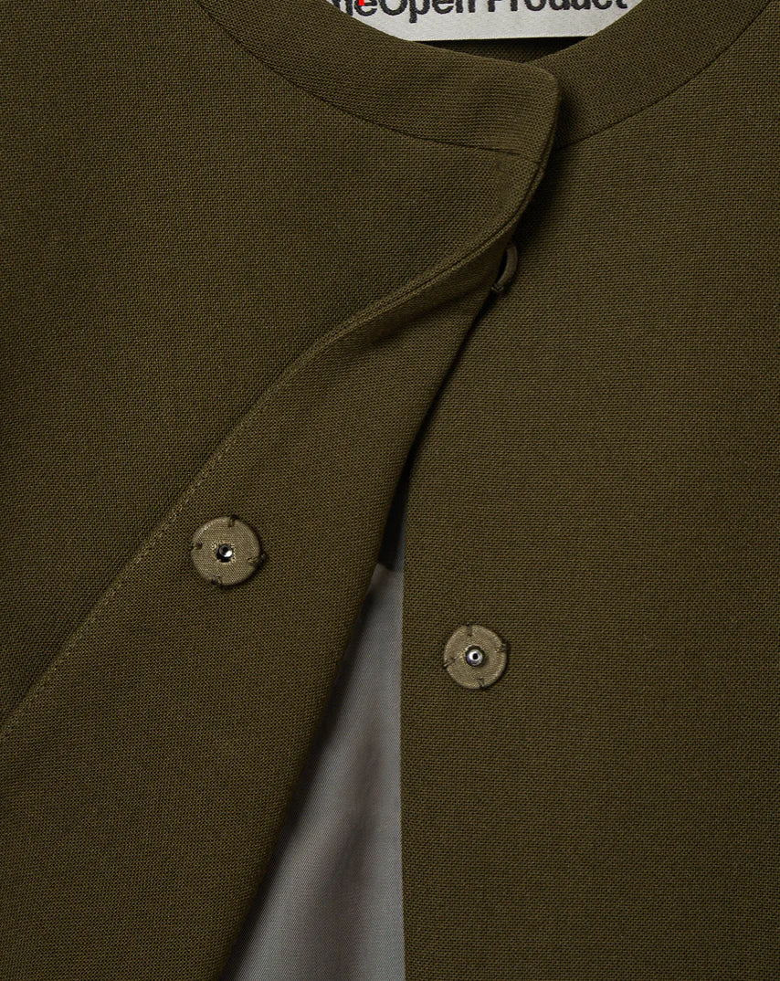 COLLARLESS CROPPED JACKET