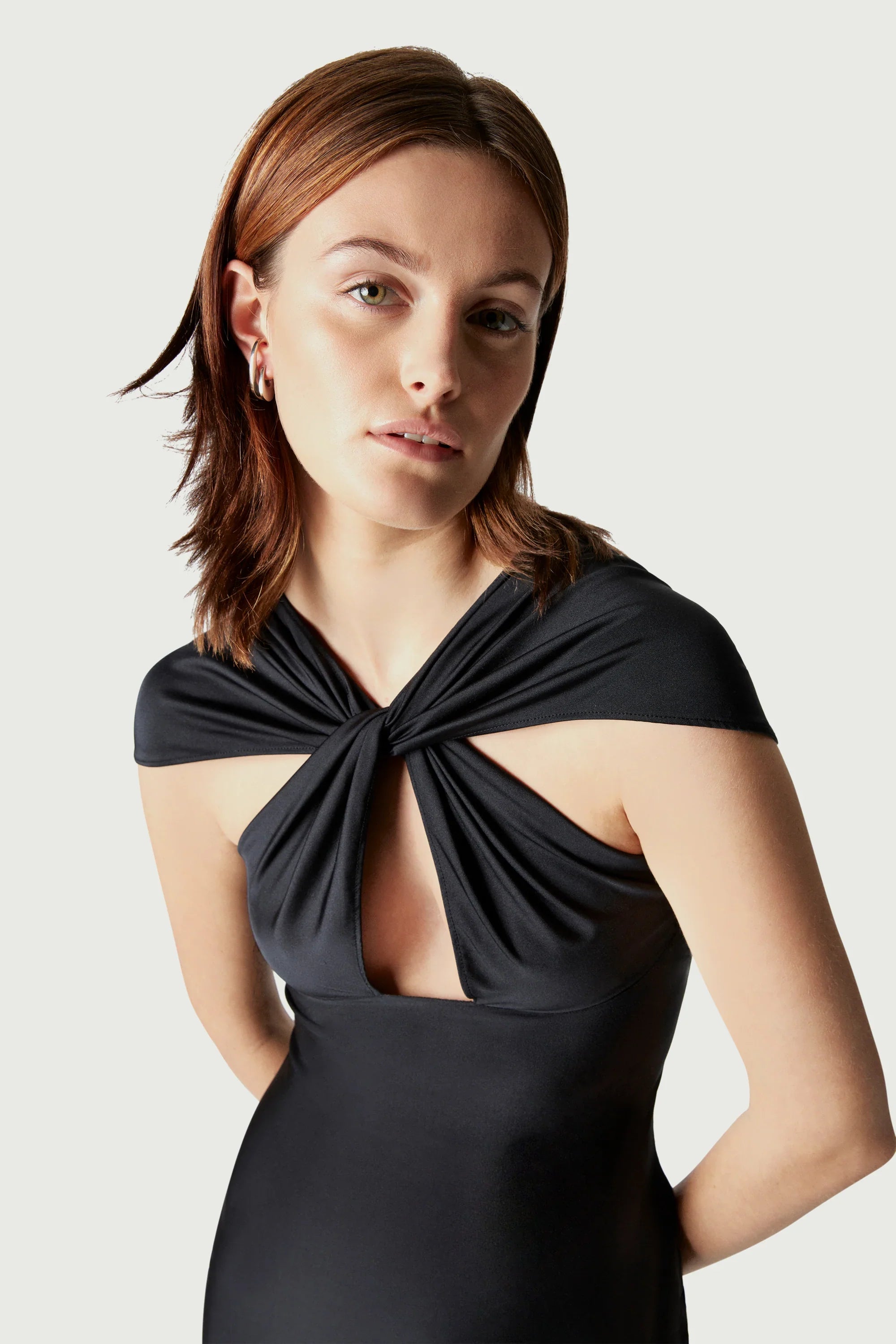 Twisted Cut-Out Jersey Dress