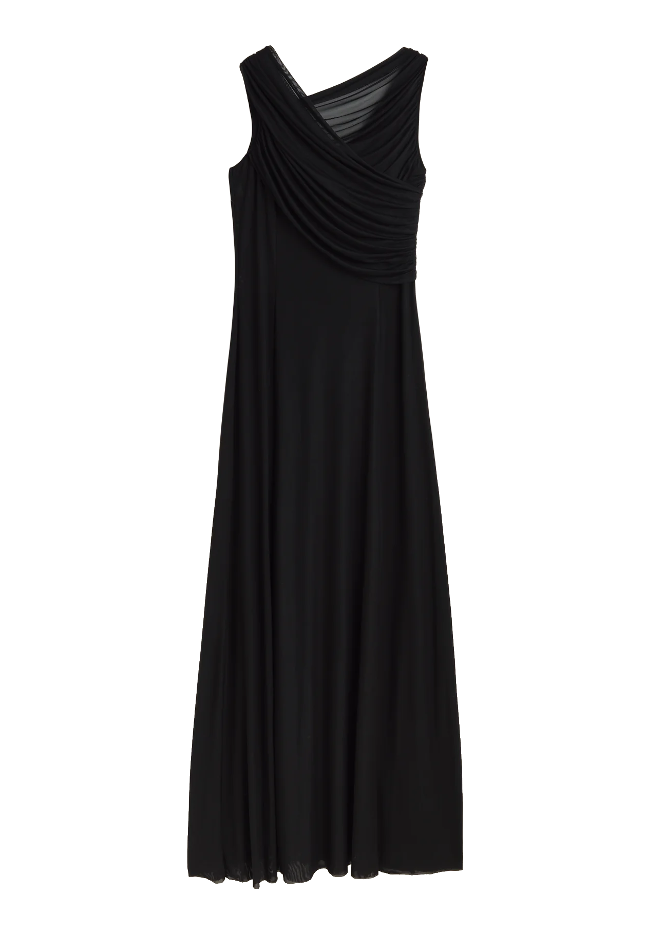 Black Teresa Helbig gown for black tie wedding guest dressing