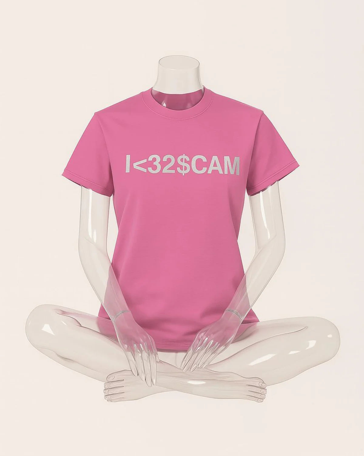006-C-36 I<32$CAM PINK T-SHIRT