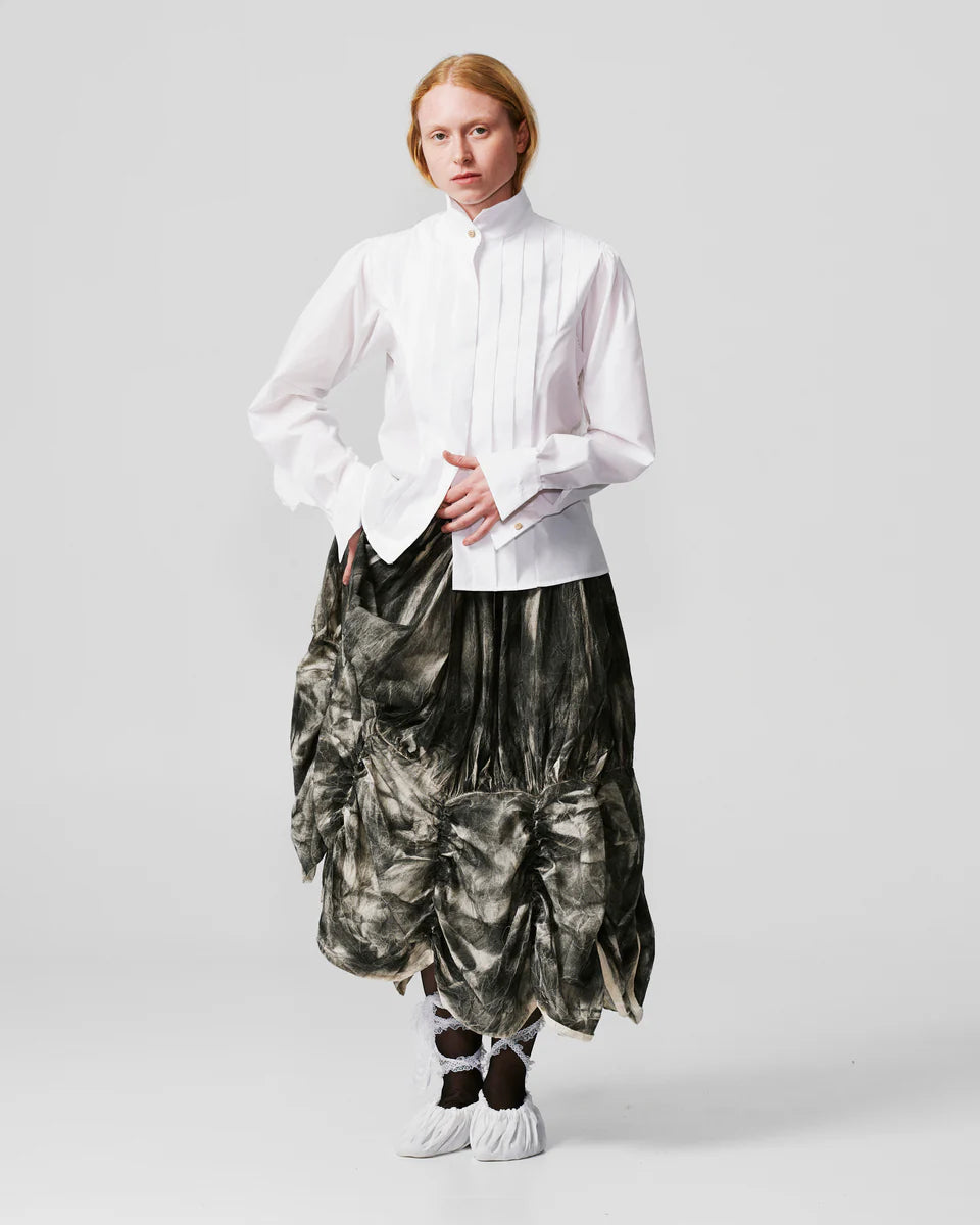 006-C-02 BLACK CURTAIN SKIRT