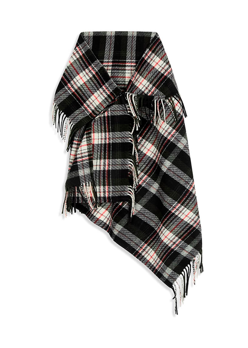 FRINGED ZIP SHAWL - MULTI