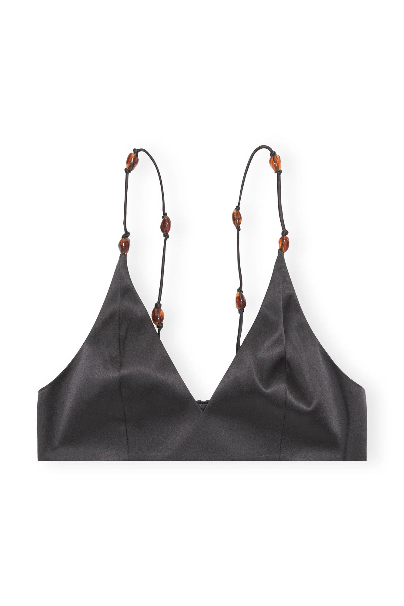 BLACK DOUBLE SATIN TOP