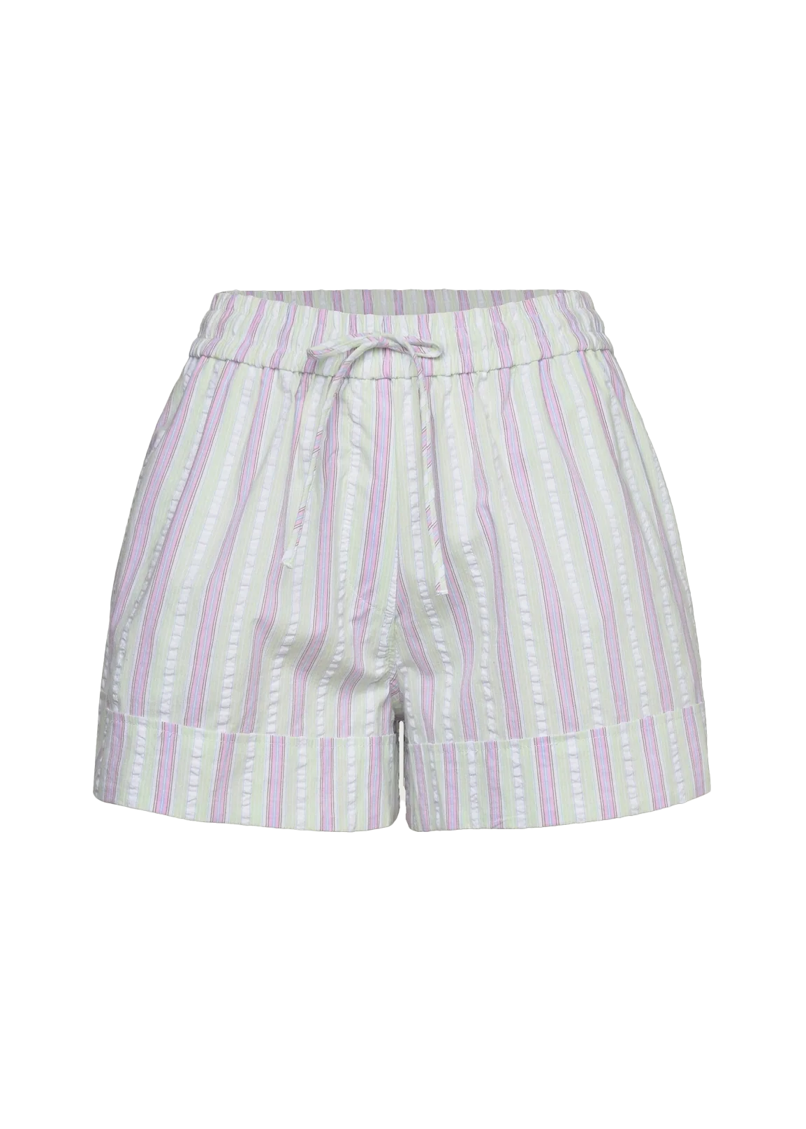STRIPE SEERSUCKER ELASTICATED SHORTS