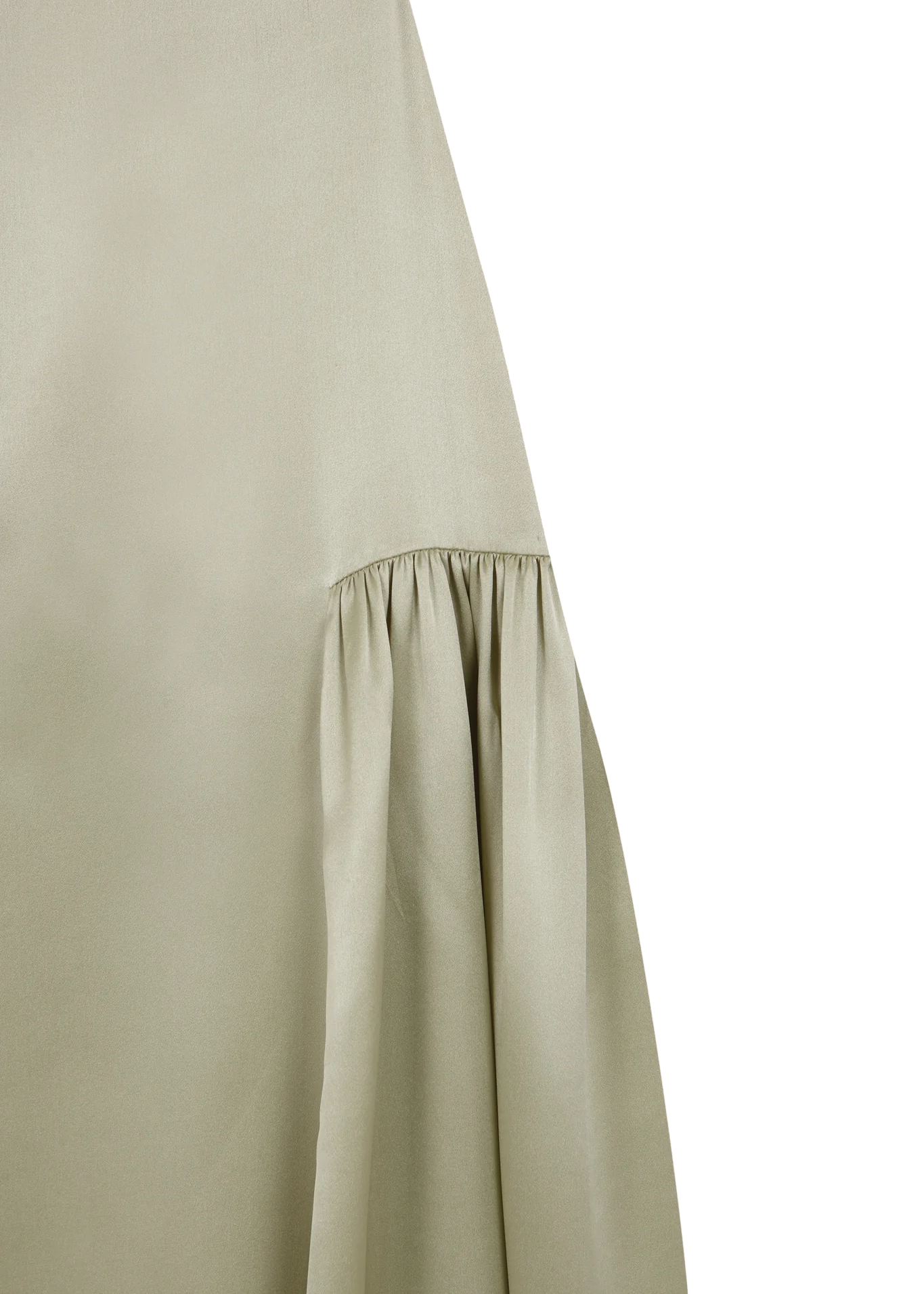 Sage green Teresa Helbig dress for modern wedding guest dressing