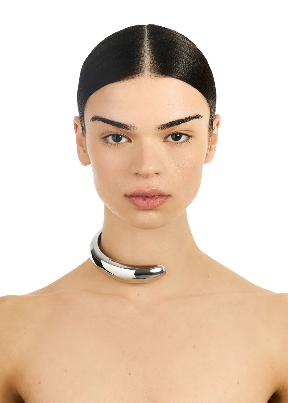 Nail Twist Necklace Silver