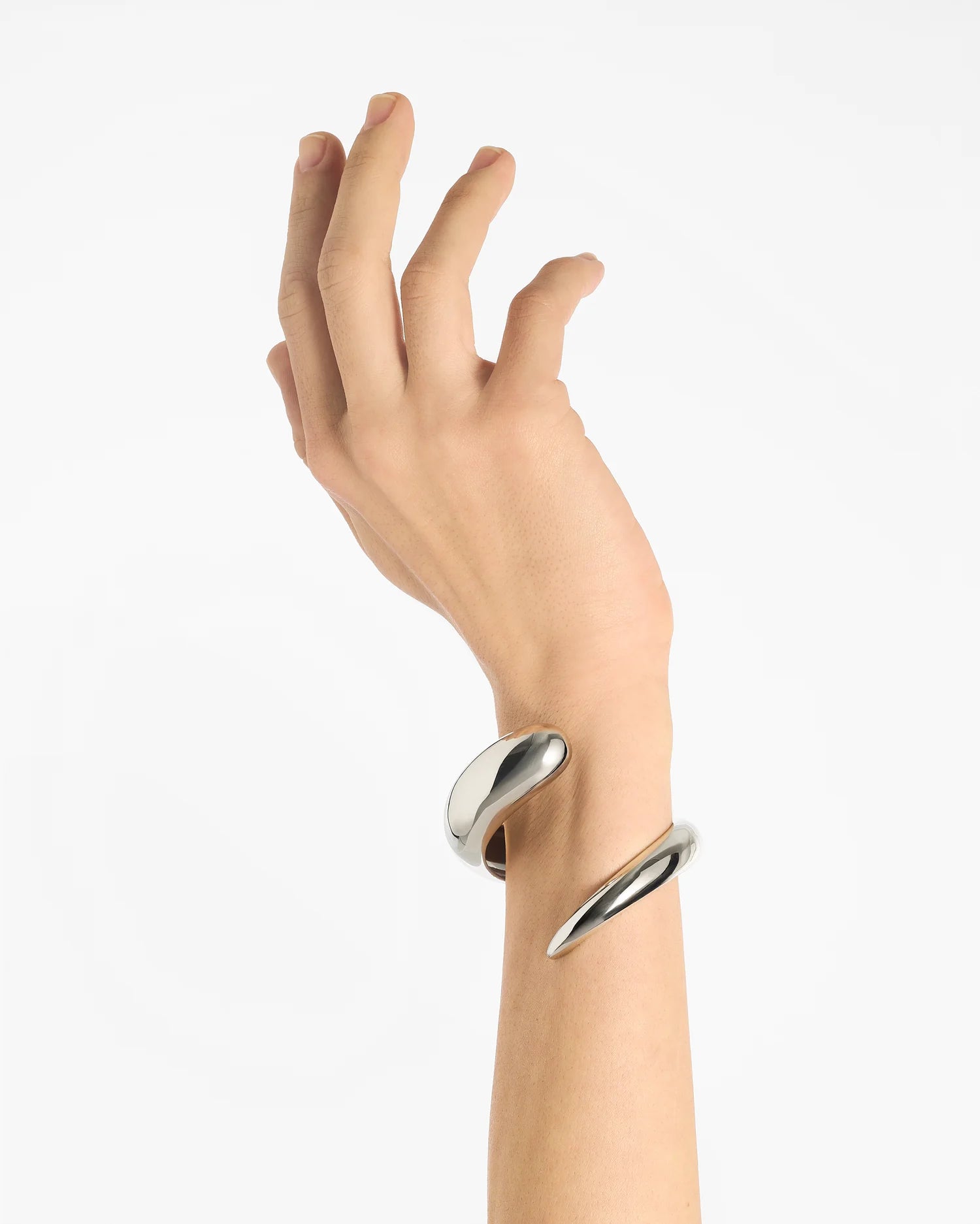 Silver Nail Twist Bracelet