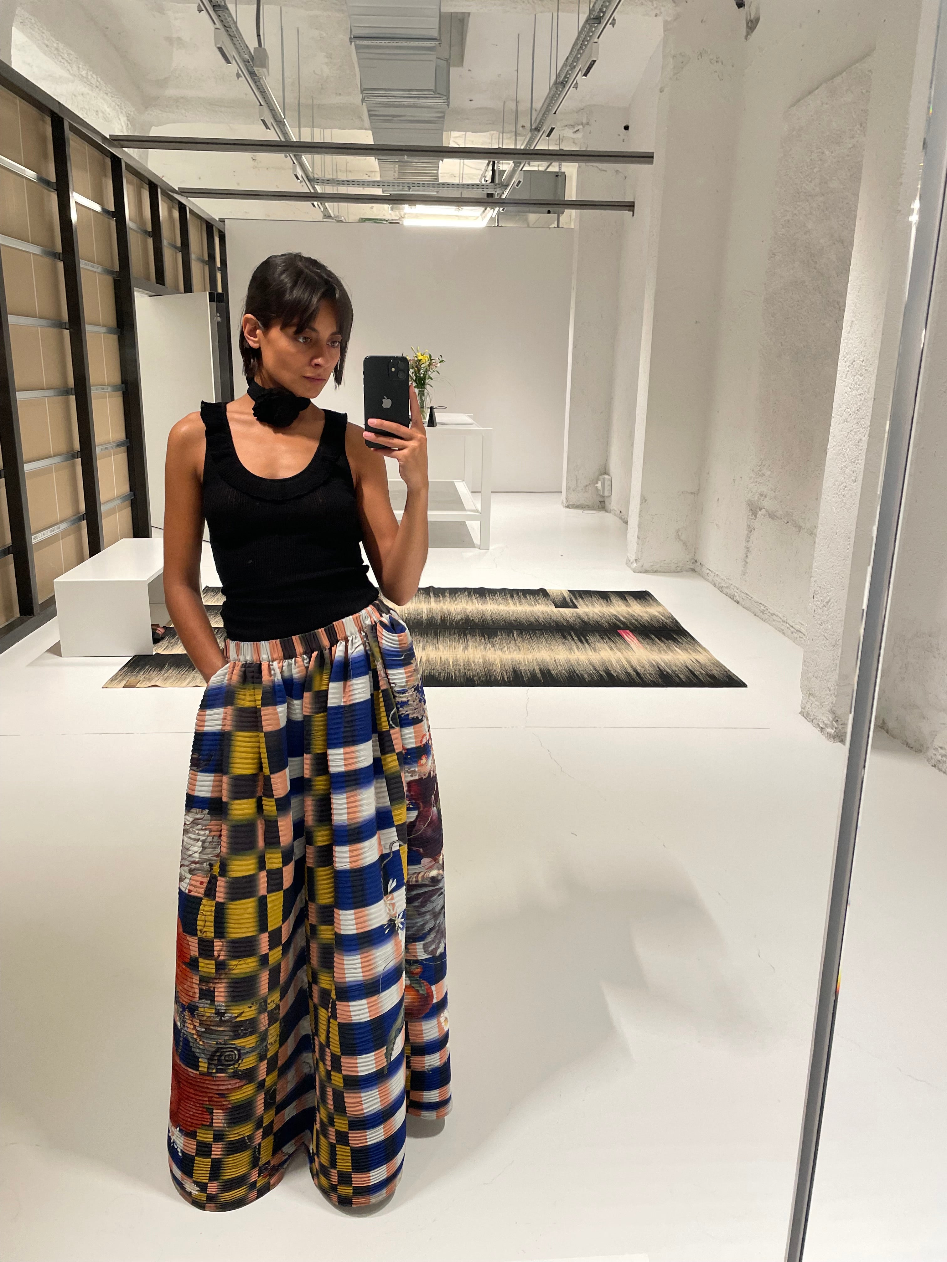 HANDPLEATED GAIA SKIRT IN LUCAS