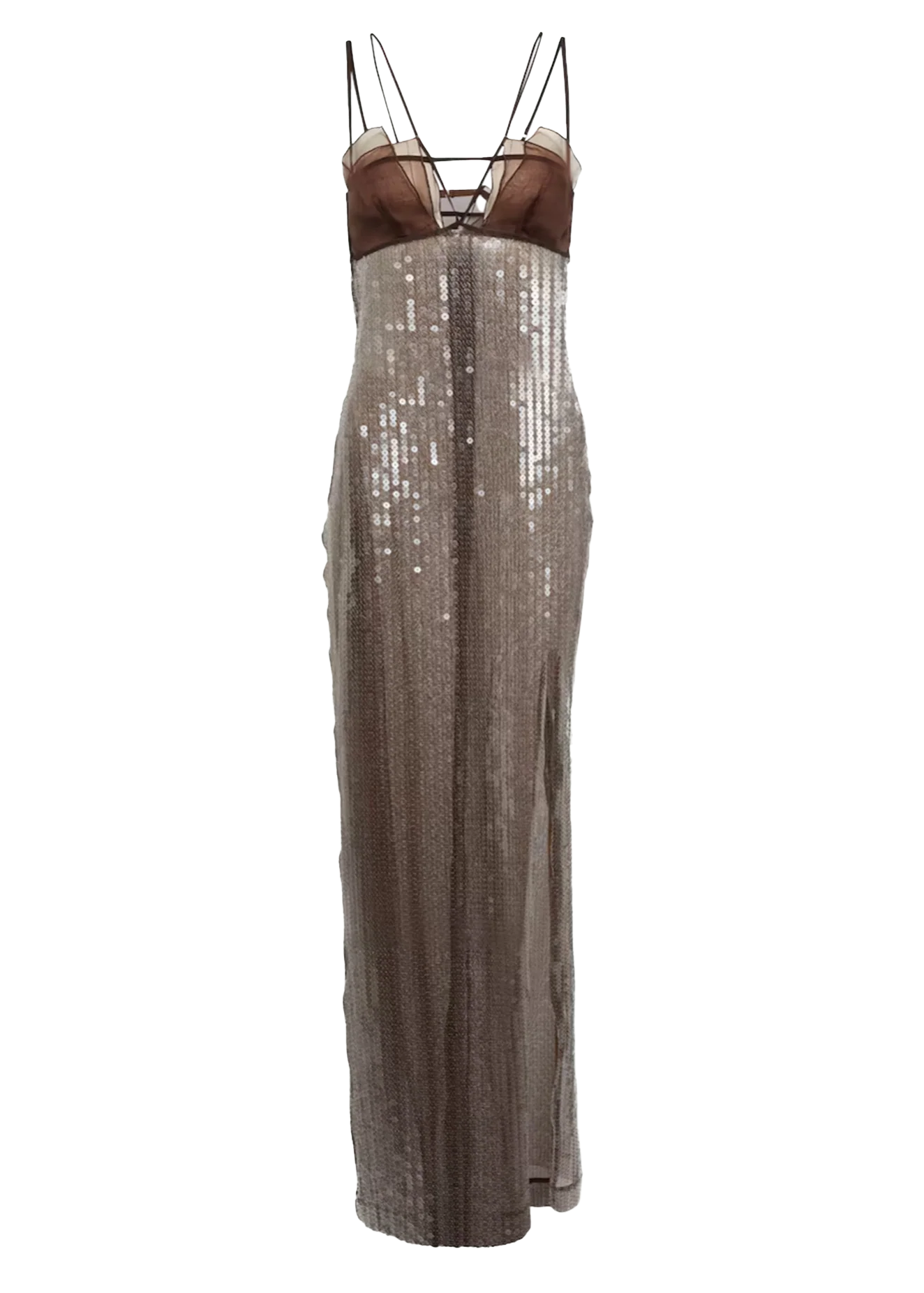 Brown Sequins Dress