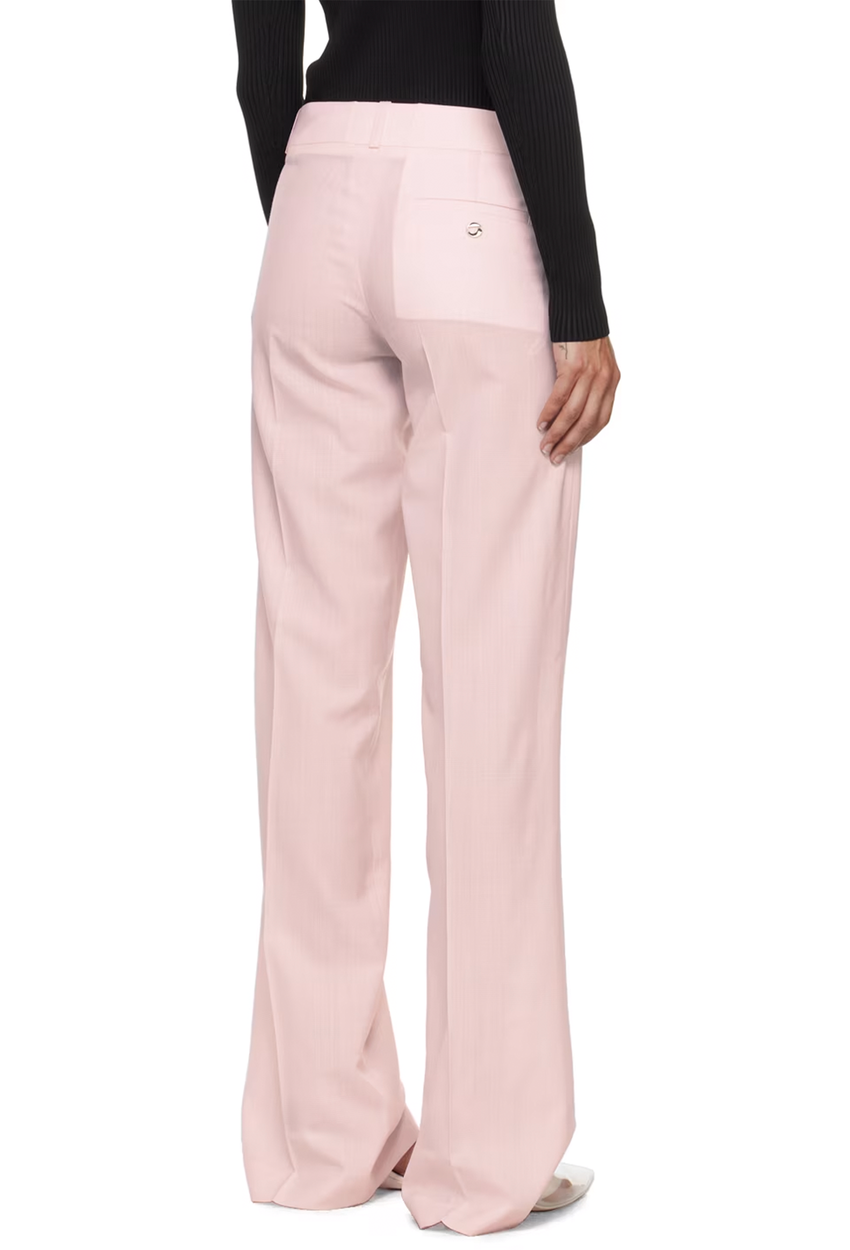 Low Rise Tailored Trousers - Pink