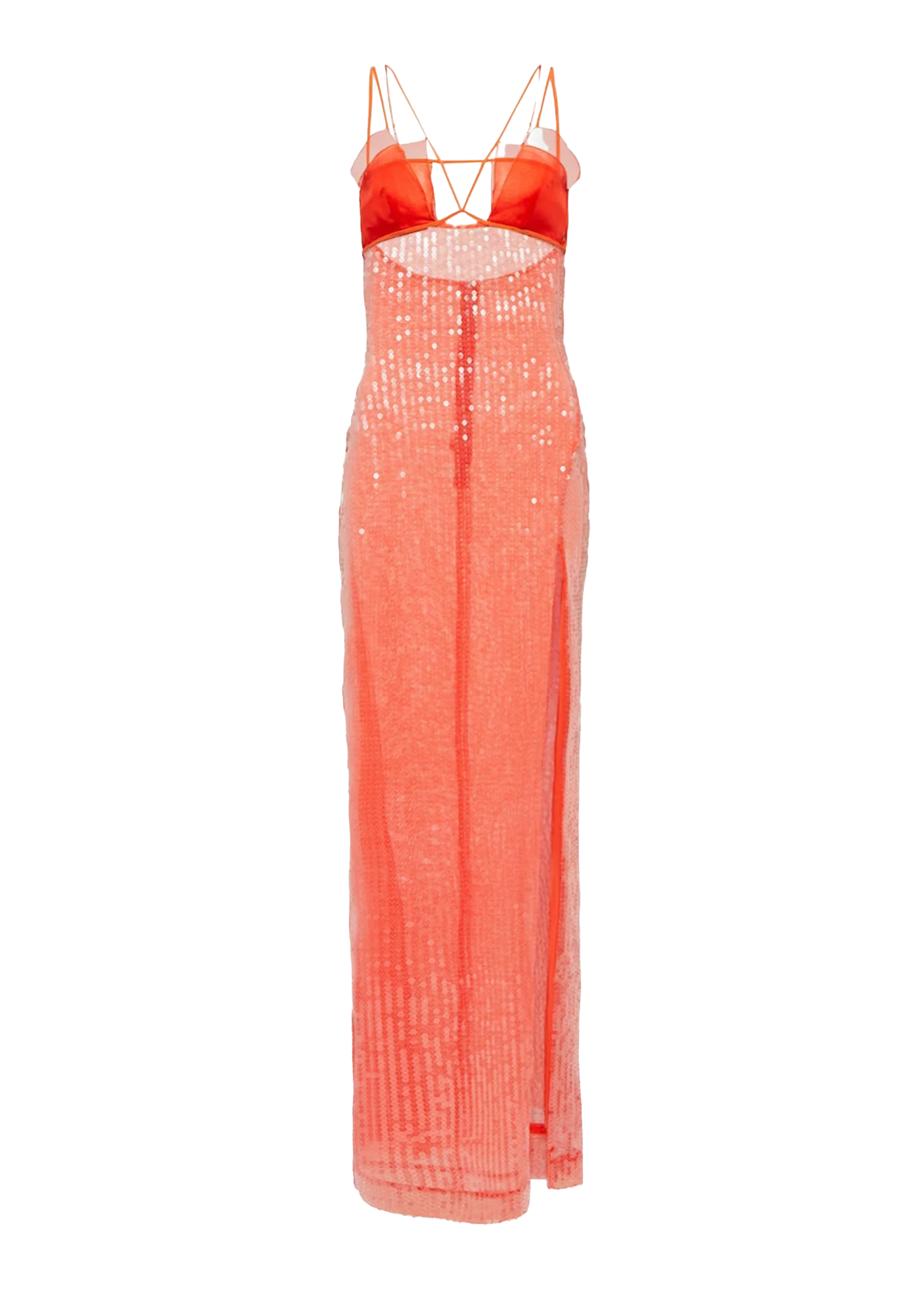 Orange Sequins Dress