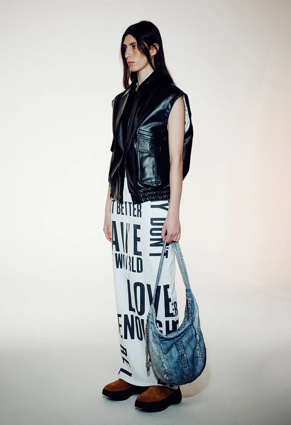 FAUX LEATHER BIKER VEST