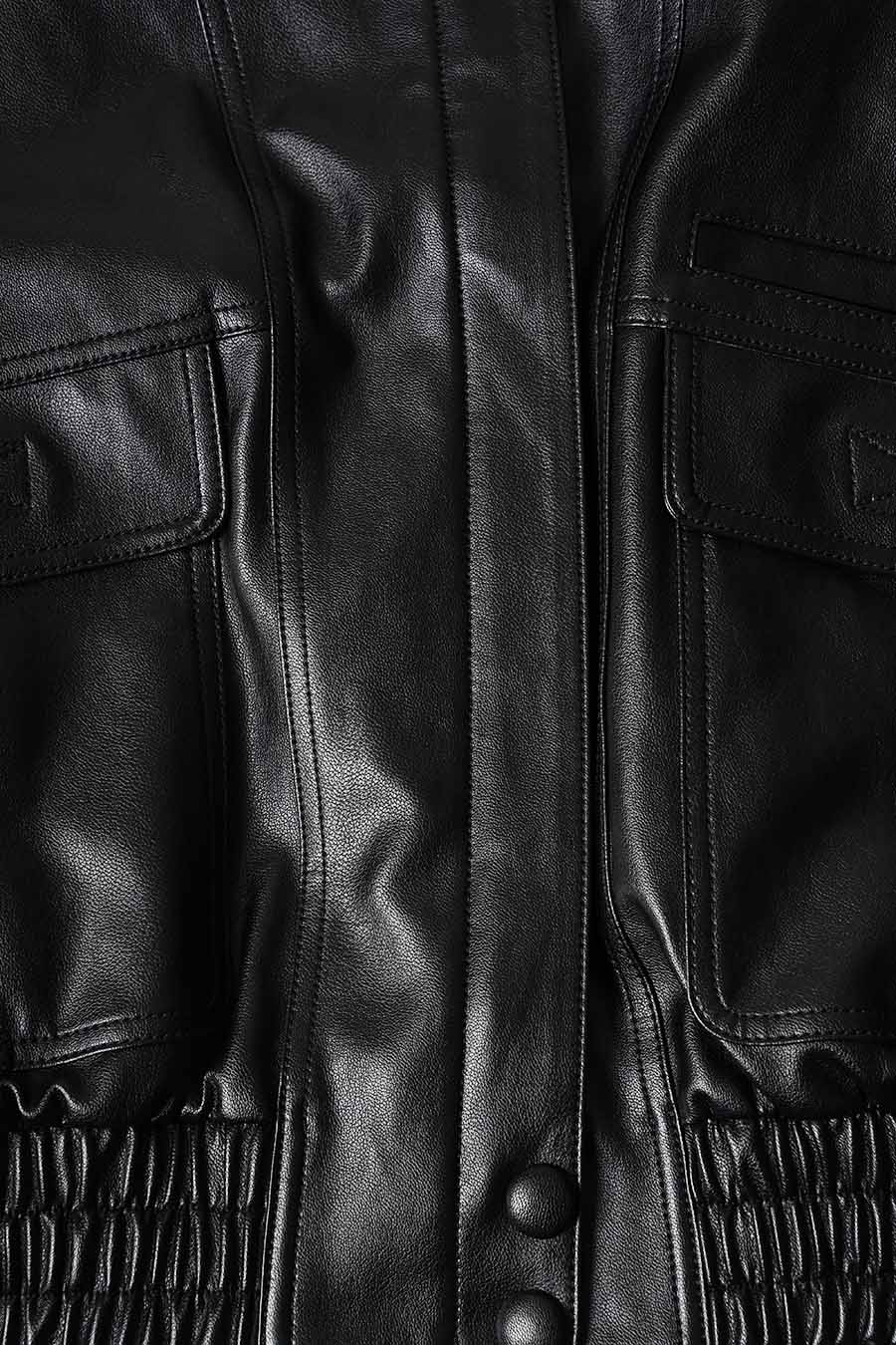 FAUX LEATHER BIKER VEST