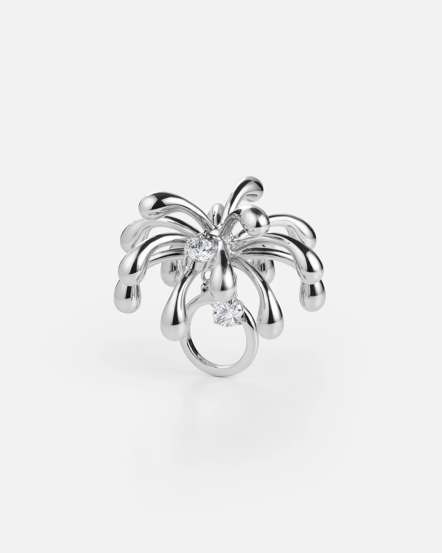 Palm Tree Ring Silver