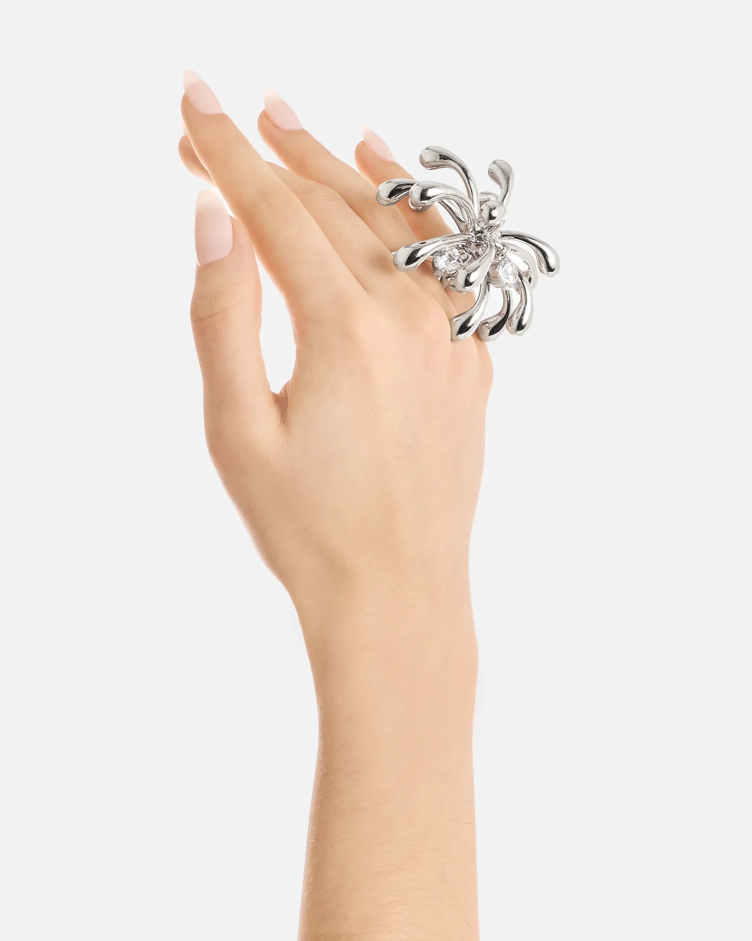 Palm Tree Ring Silver
