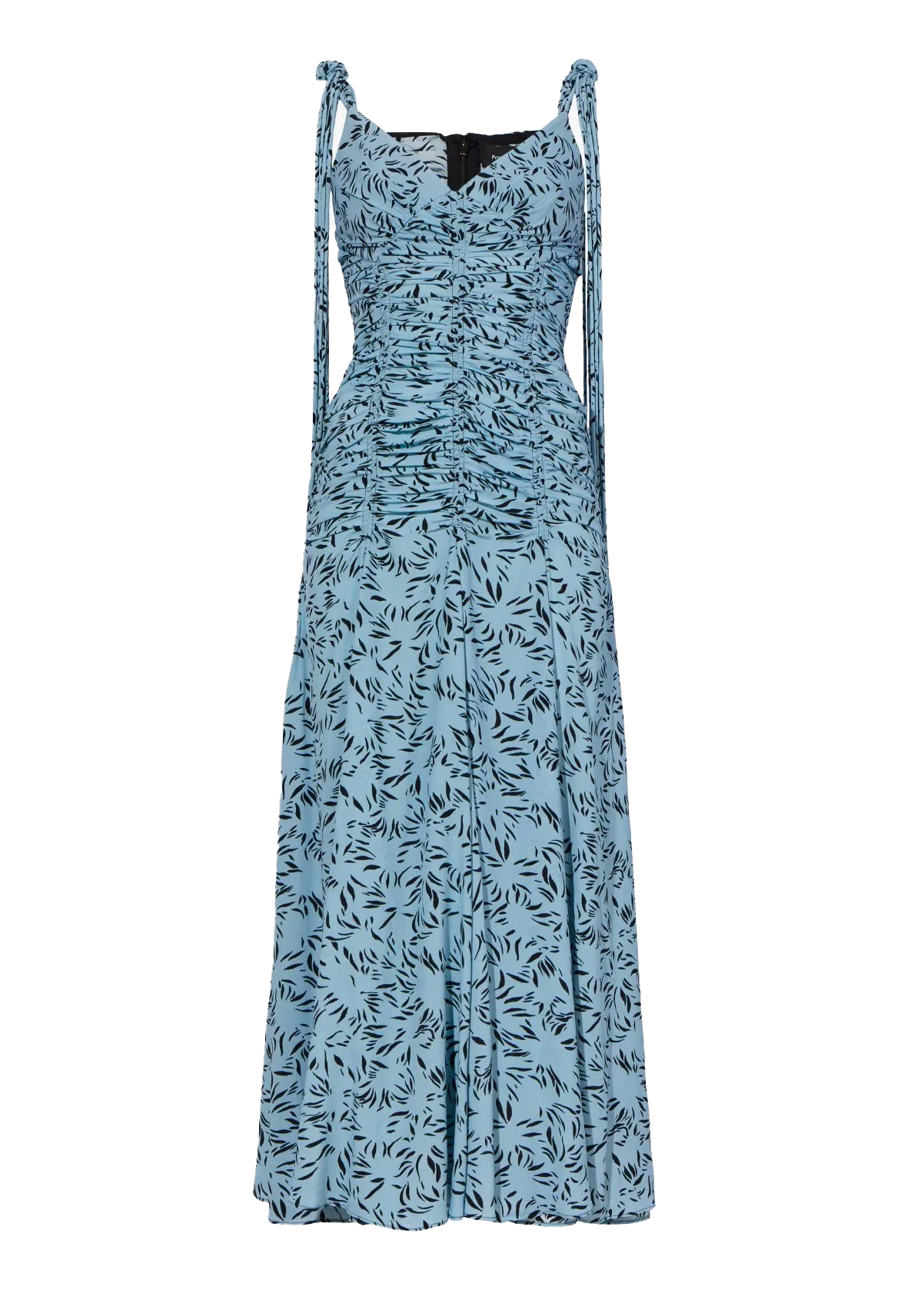 PRINTED CREPE DE CHINE TANK DRESS
