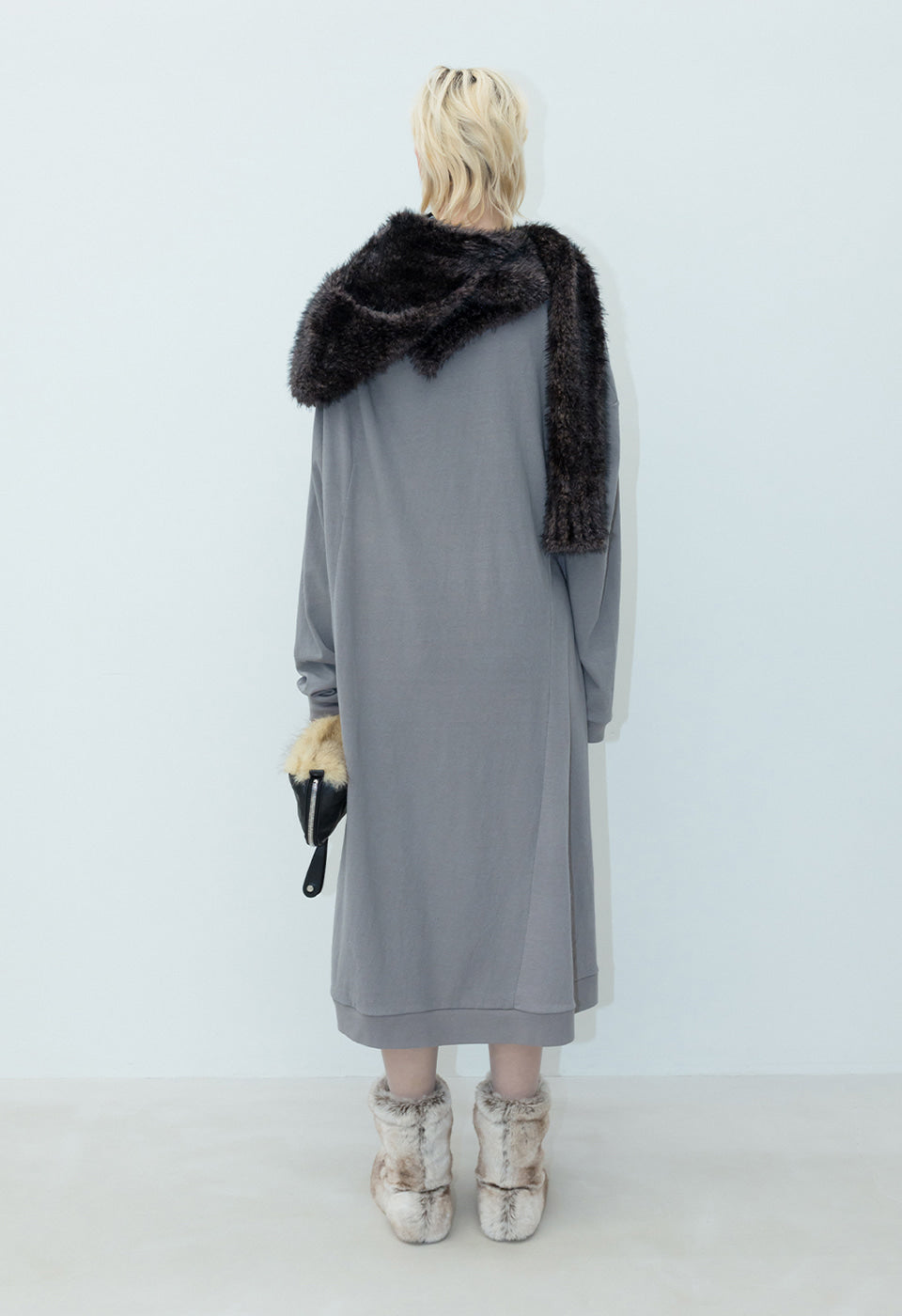 TEDDY KNIT HOODED SCARF