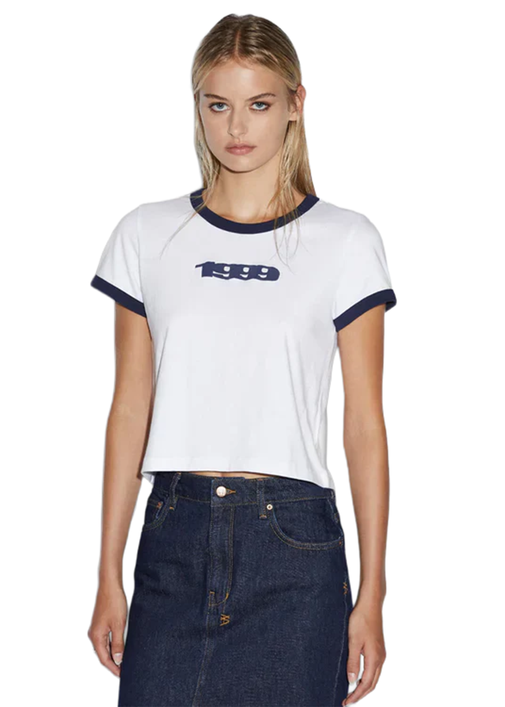 2001 MINI SS TEE WHITE NAVY