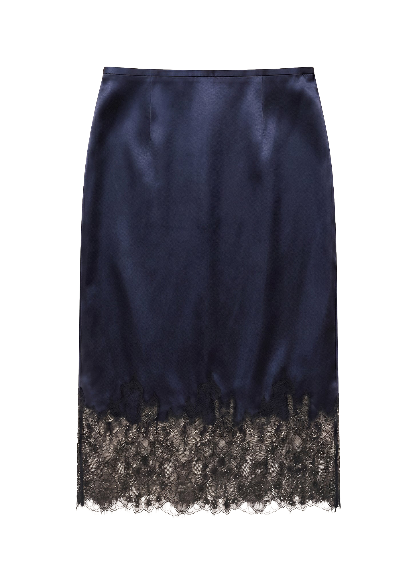 Satin Skirt Navy