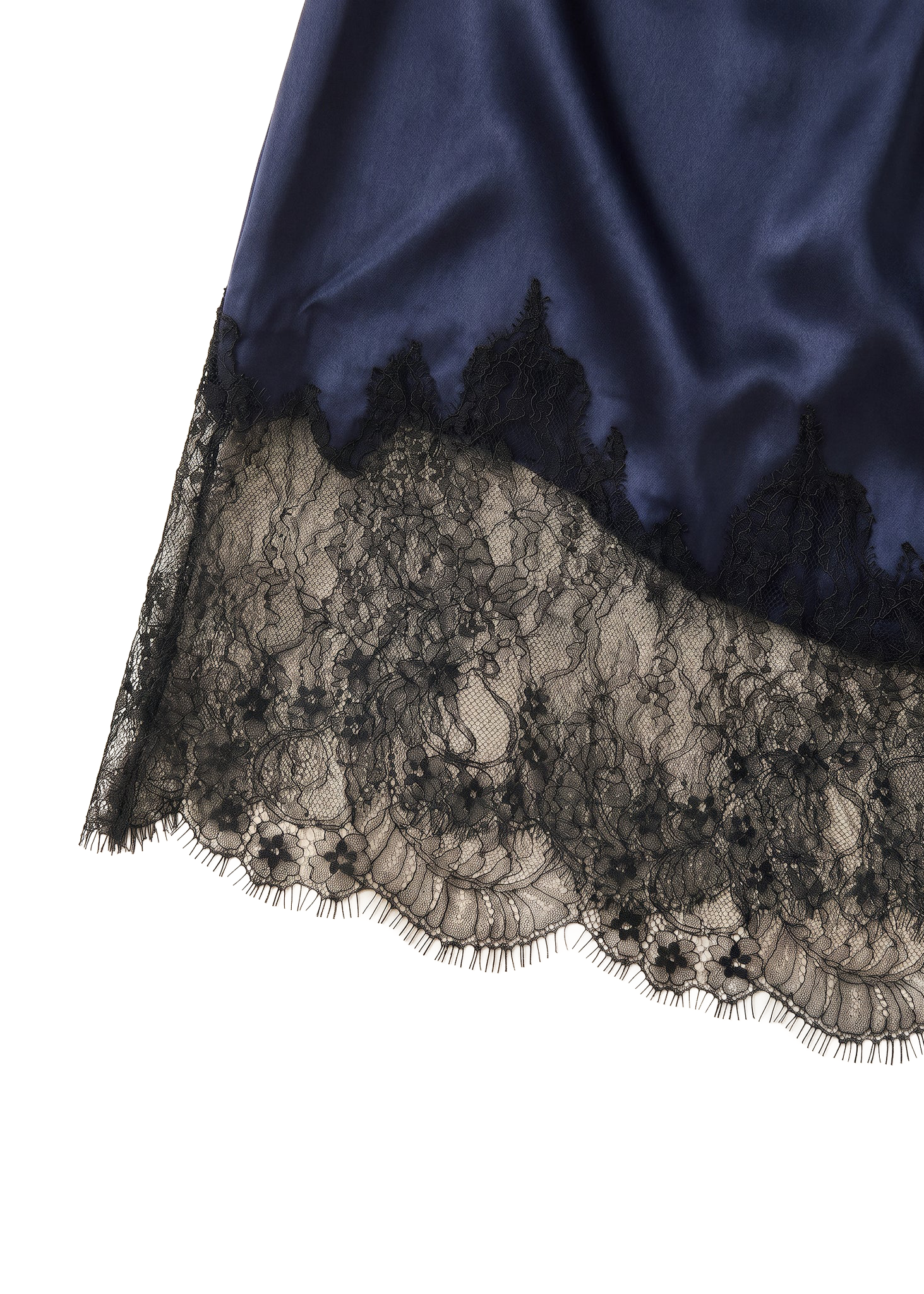 Satin Skirt Navy