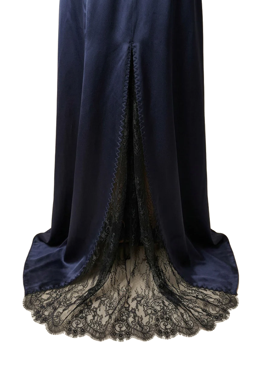 Silk Dress Navy