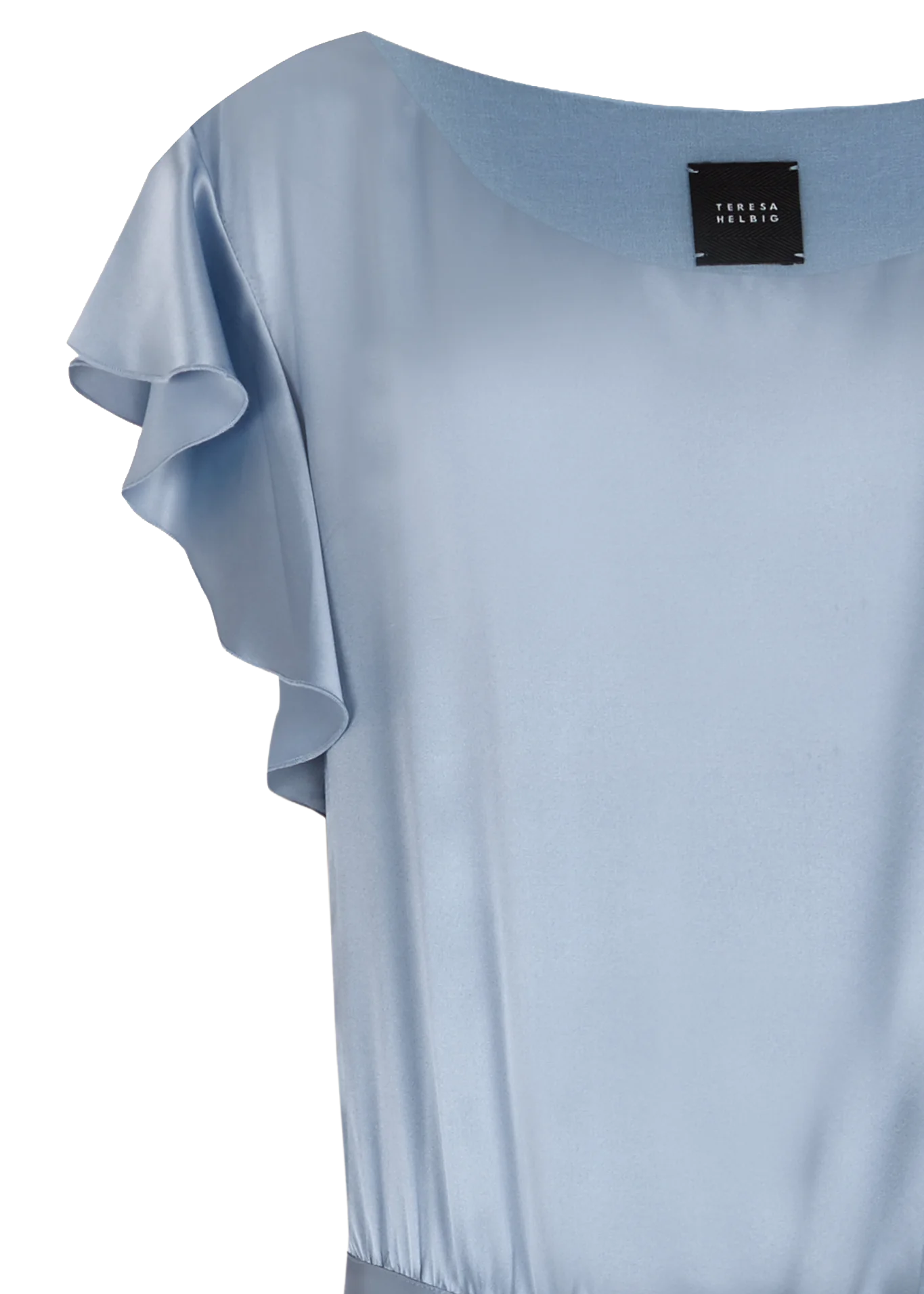 TWENTIES-STYLE BLUE SILK DRESS