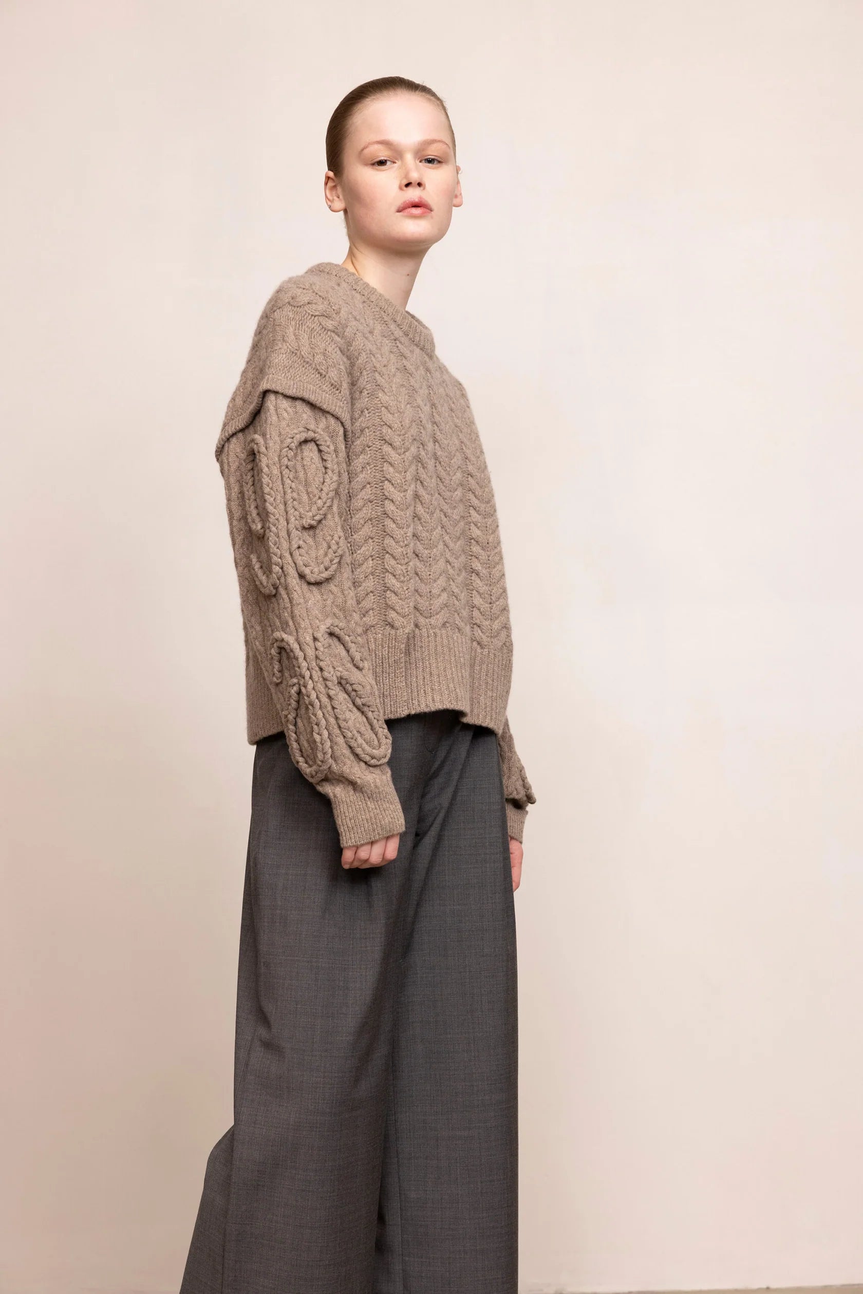 CANADA CABLE BRAIDED KNIT /HZL