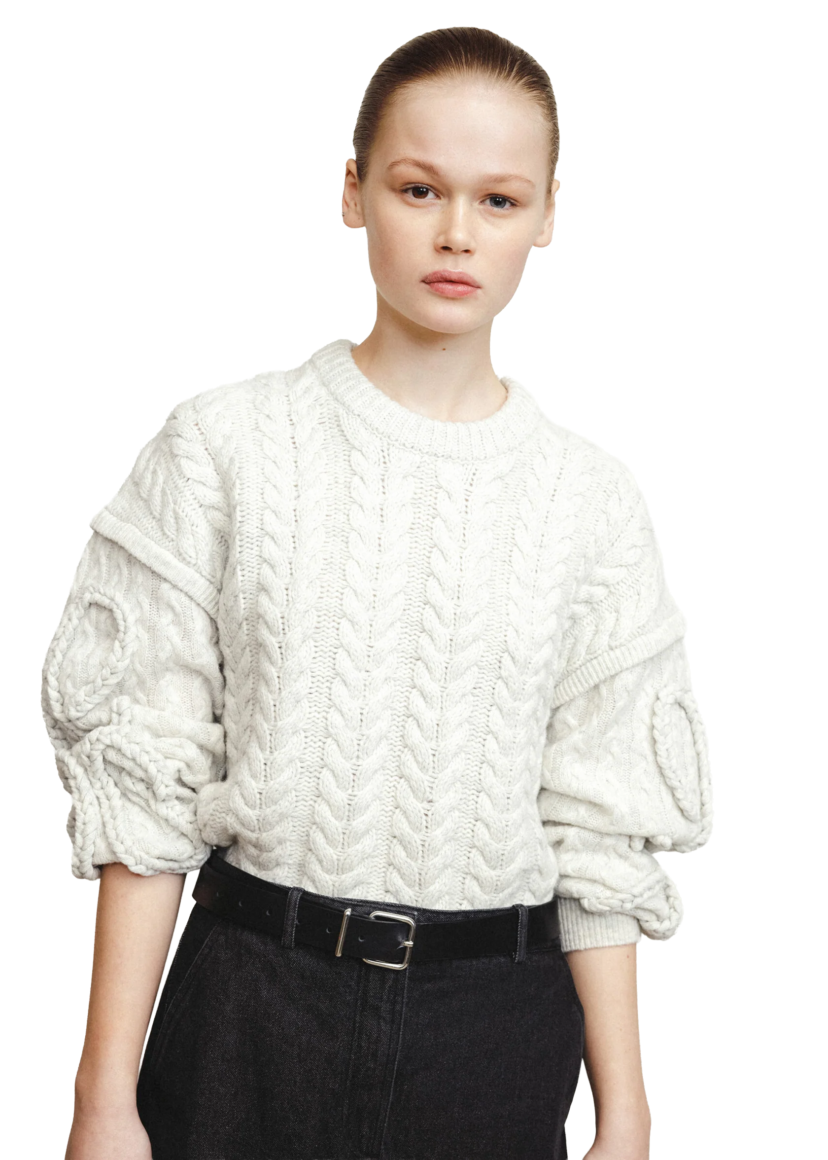 CANADA CABLE BRAIDED KNIT /OAT