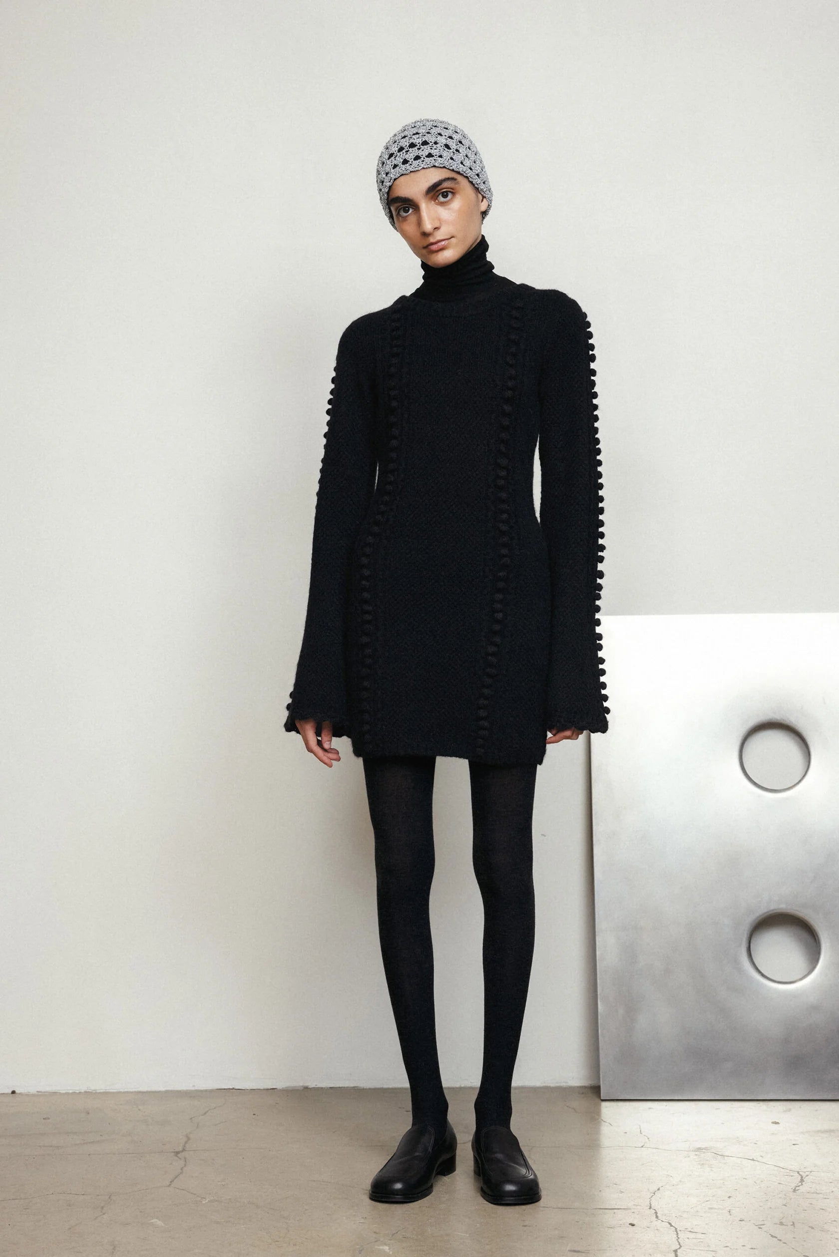 BLACK VERBIER DOT DRESS