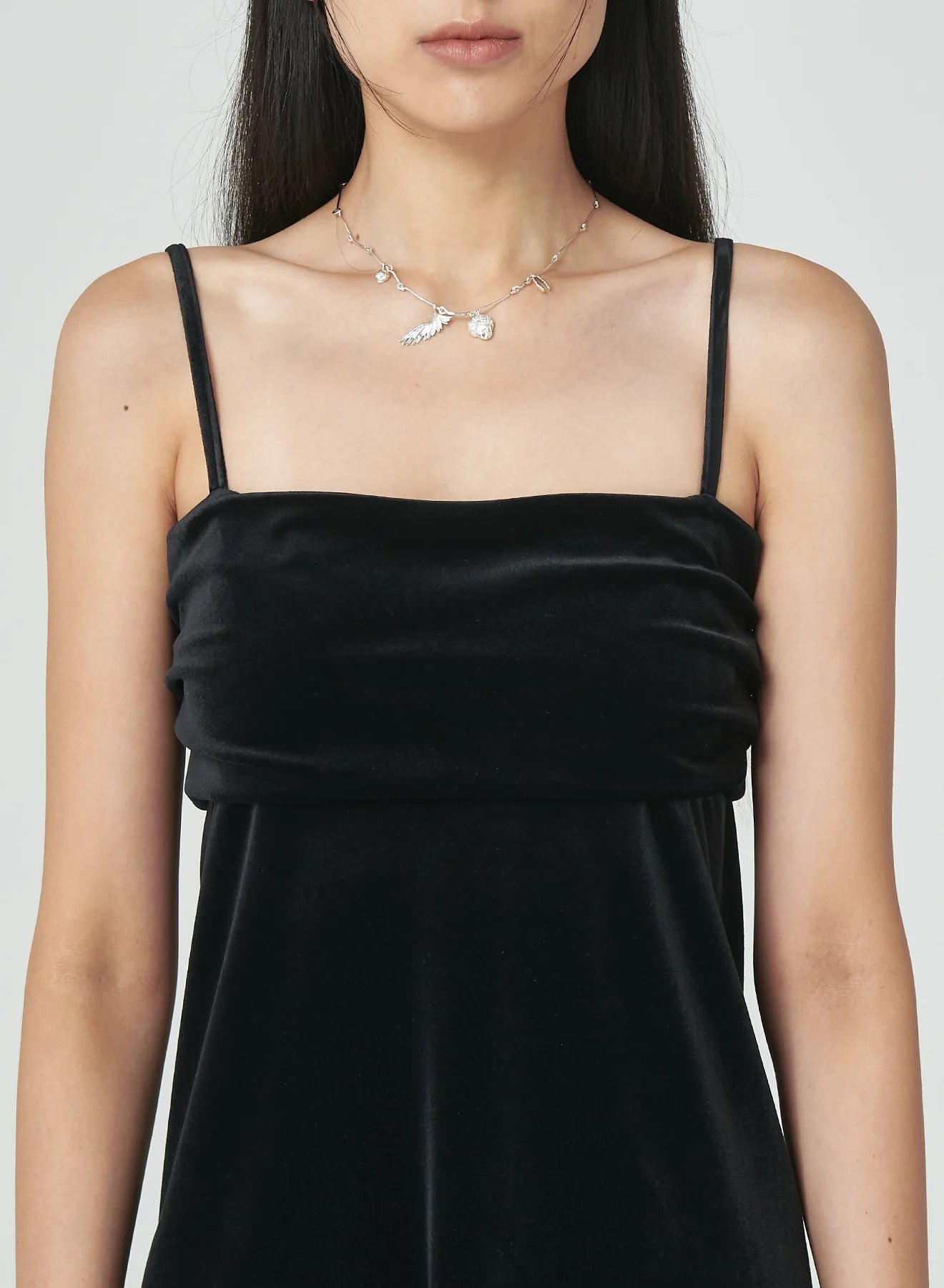 BLACK VELVET SLEEVELESS TOP