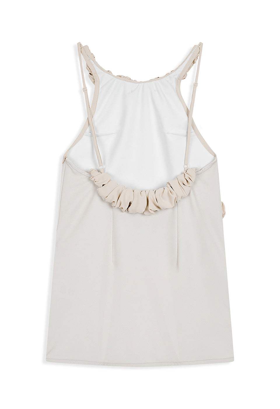 OPEN BACK RUFFLE MINI DRESS