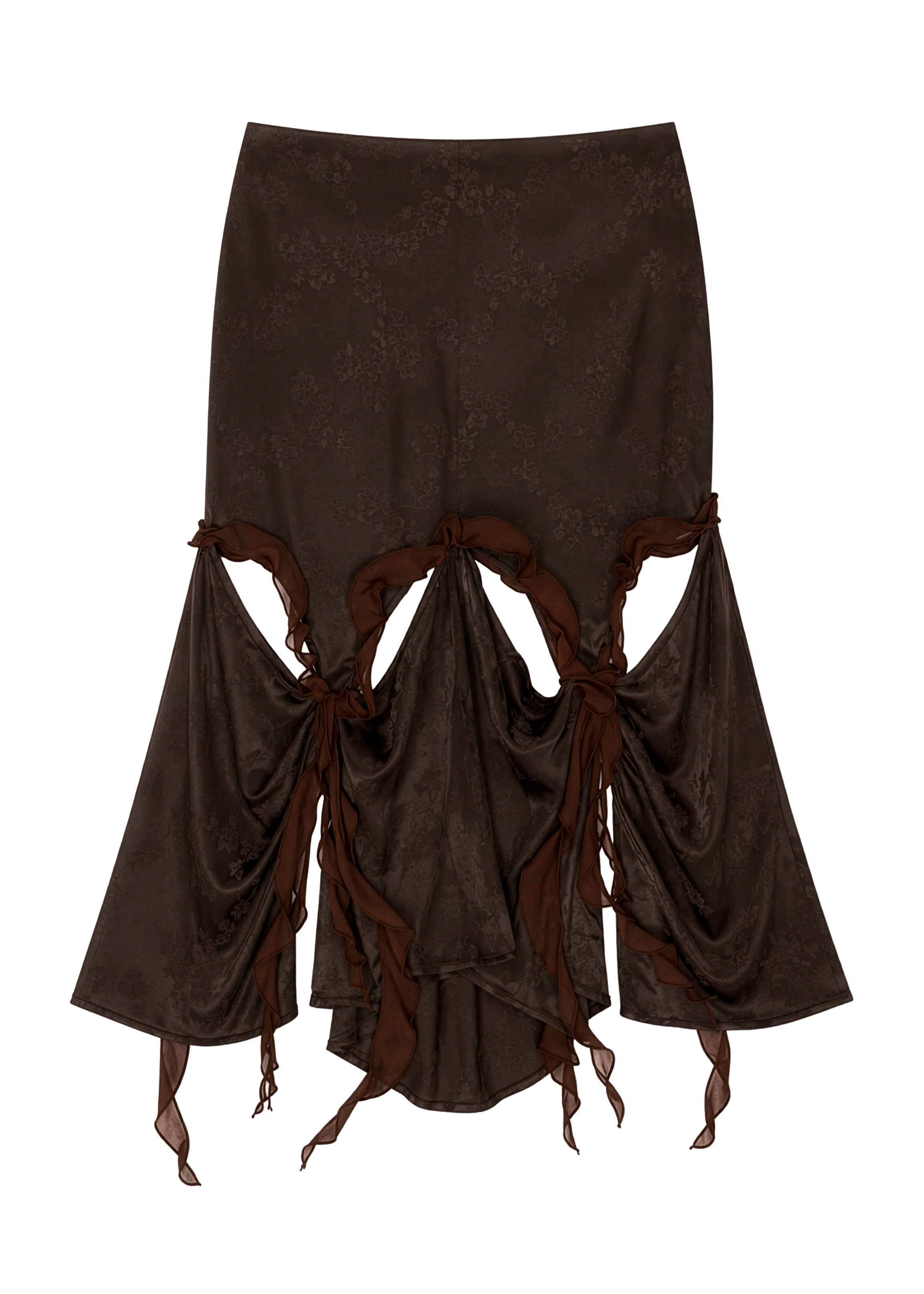 KIKKI CUT-OUT JAQUARD SKIRT