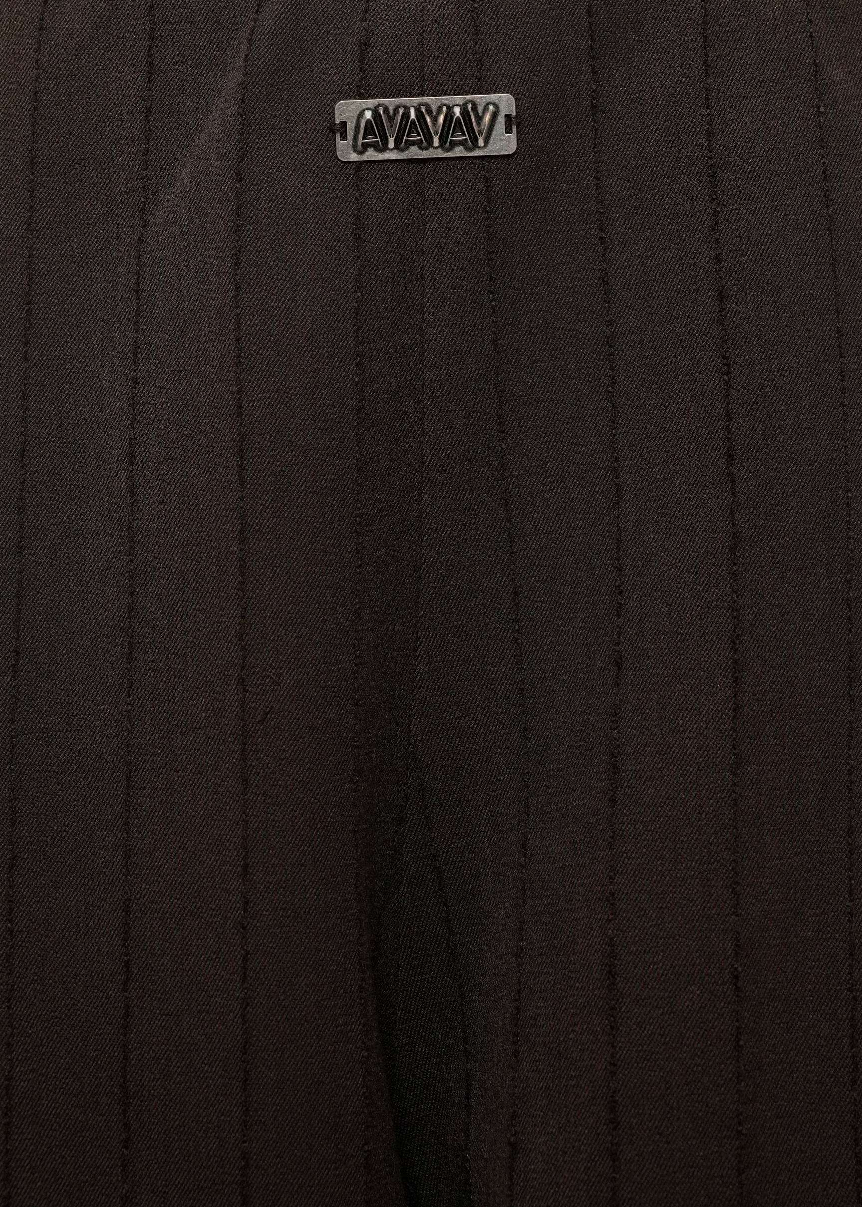 Tulle Mini Skirt Pinstripe Brown