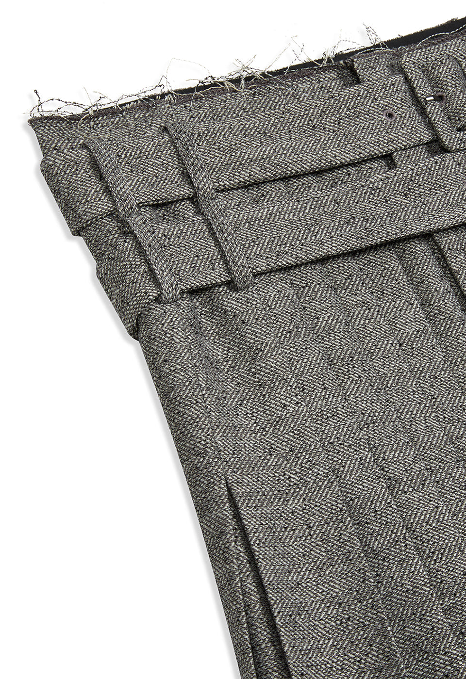 Woven Double Belted Maxi Skirt