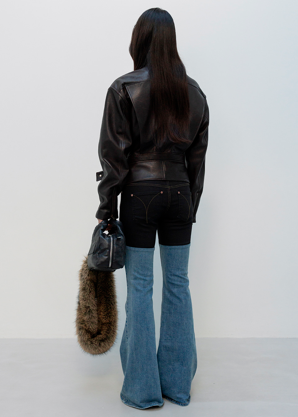 BELTED LEATHER BLOUSON
