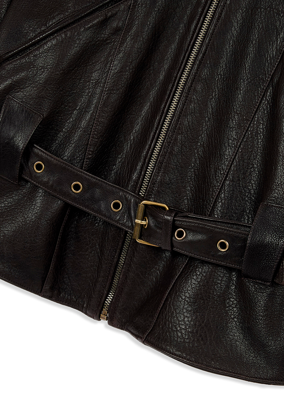 BELTED LEATHER BLOUSON