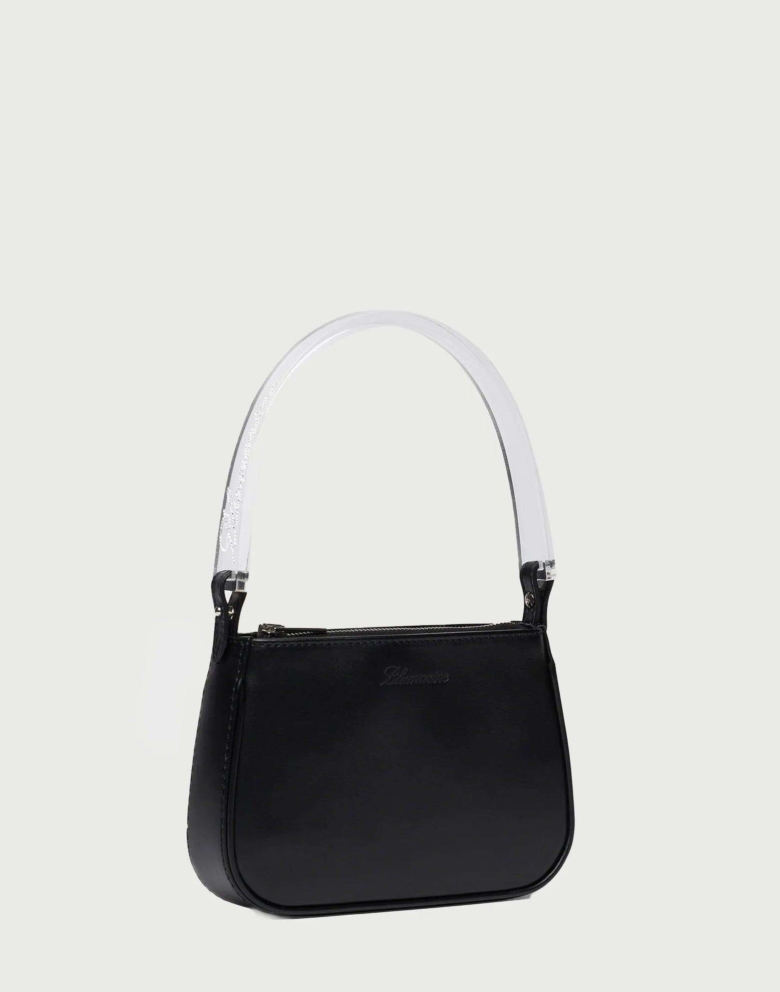 NAPA LEATHER BAG WITH A BRANDED HANDLE IN PLEXI
