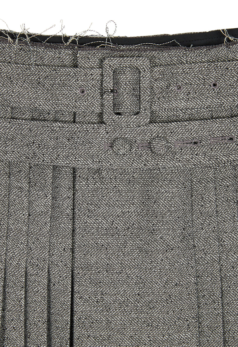 Woven Double Belted Maxi Skirt