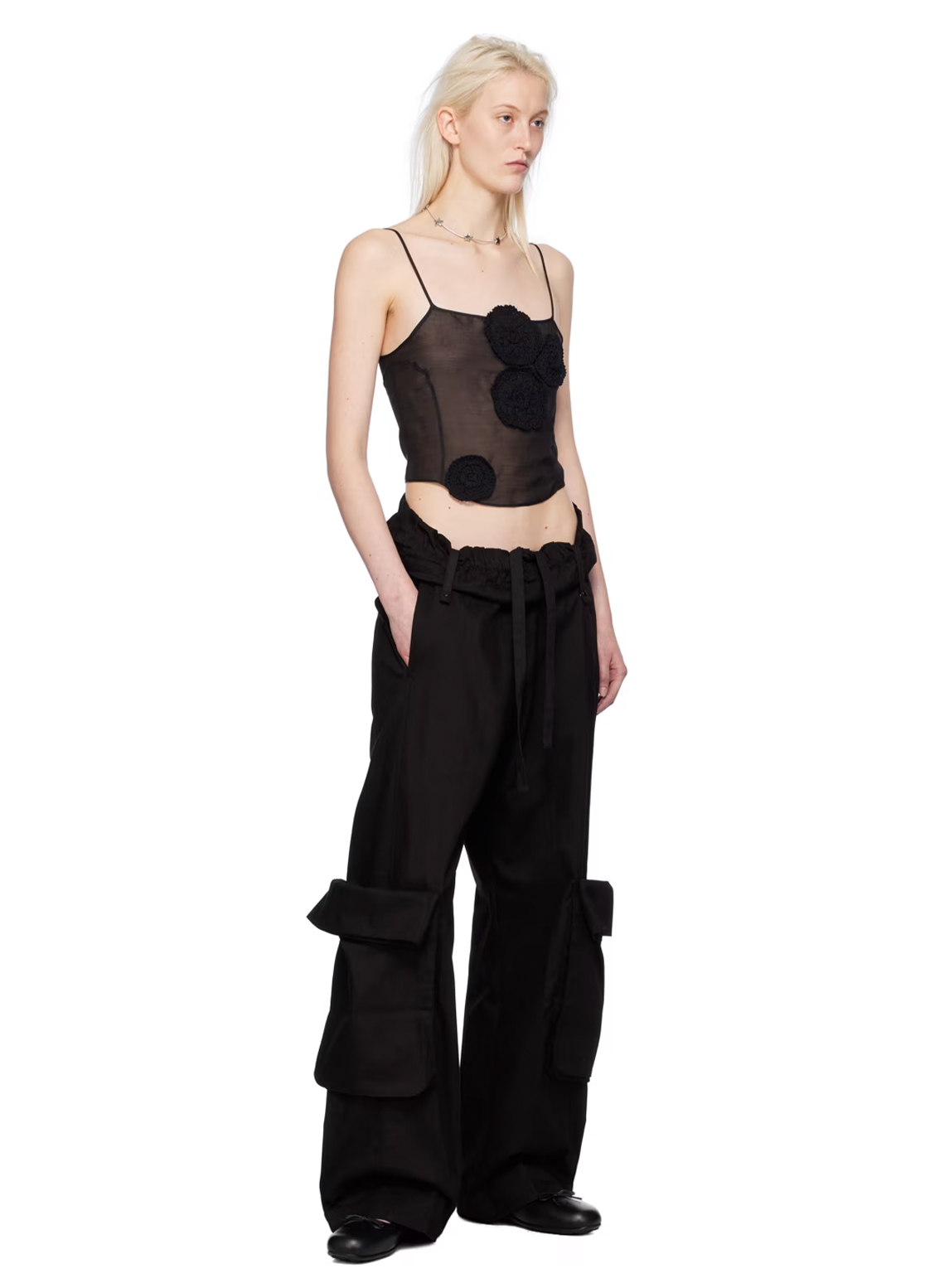 ROLLED WAIST CARGO PANTS