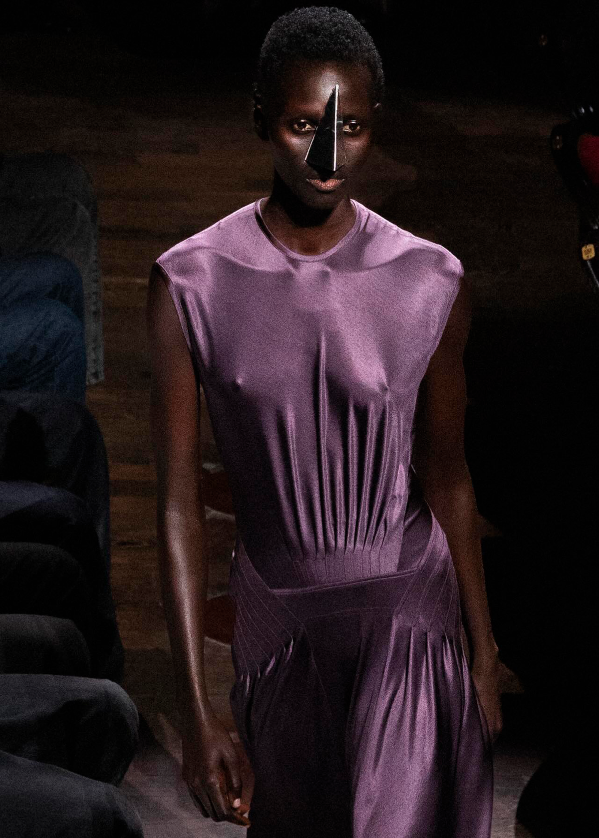 MARION PLEATED LONG DRESS