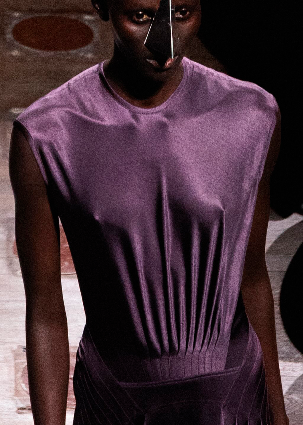 MARION PLEATED LONG DRESS