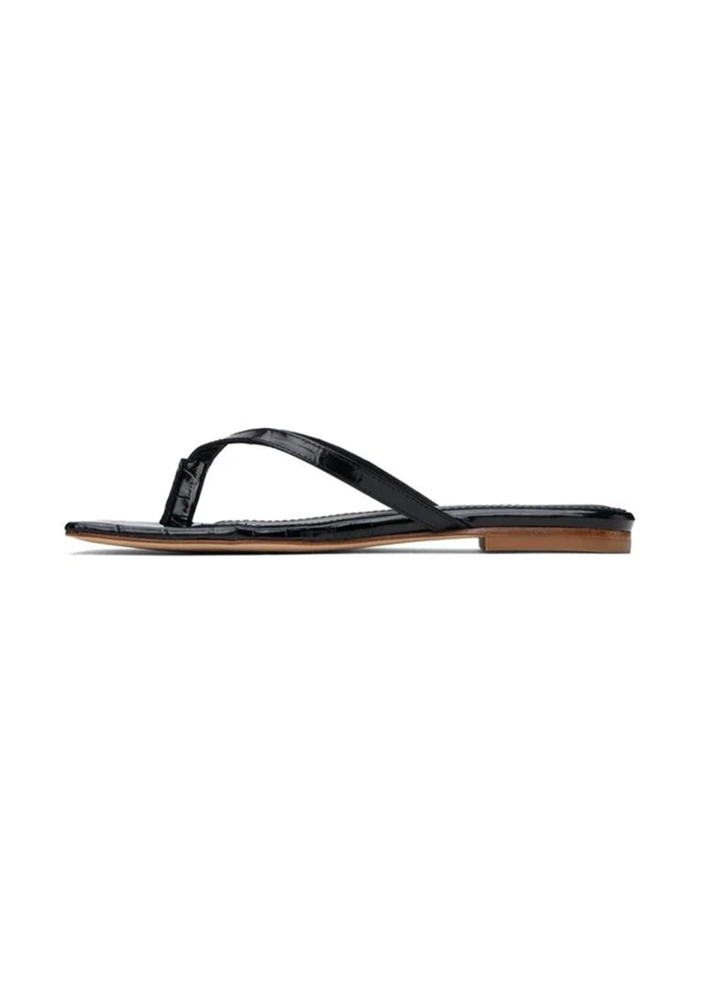 Croco Slanted Flip Flop