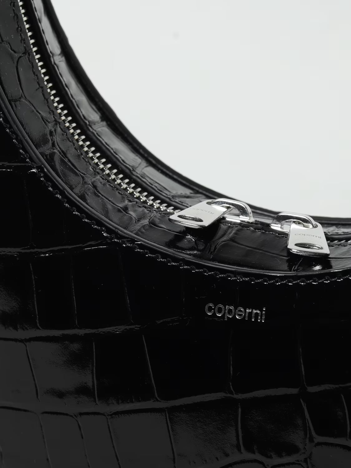 Black Croco Swipe Bag