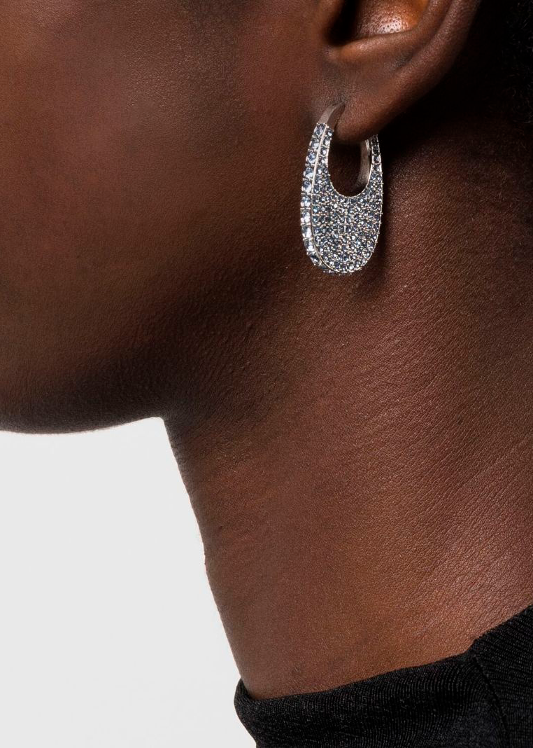 Small Swipe Earrings Crystal-Embellished