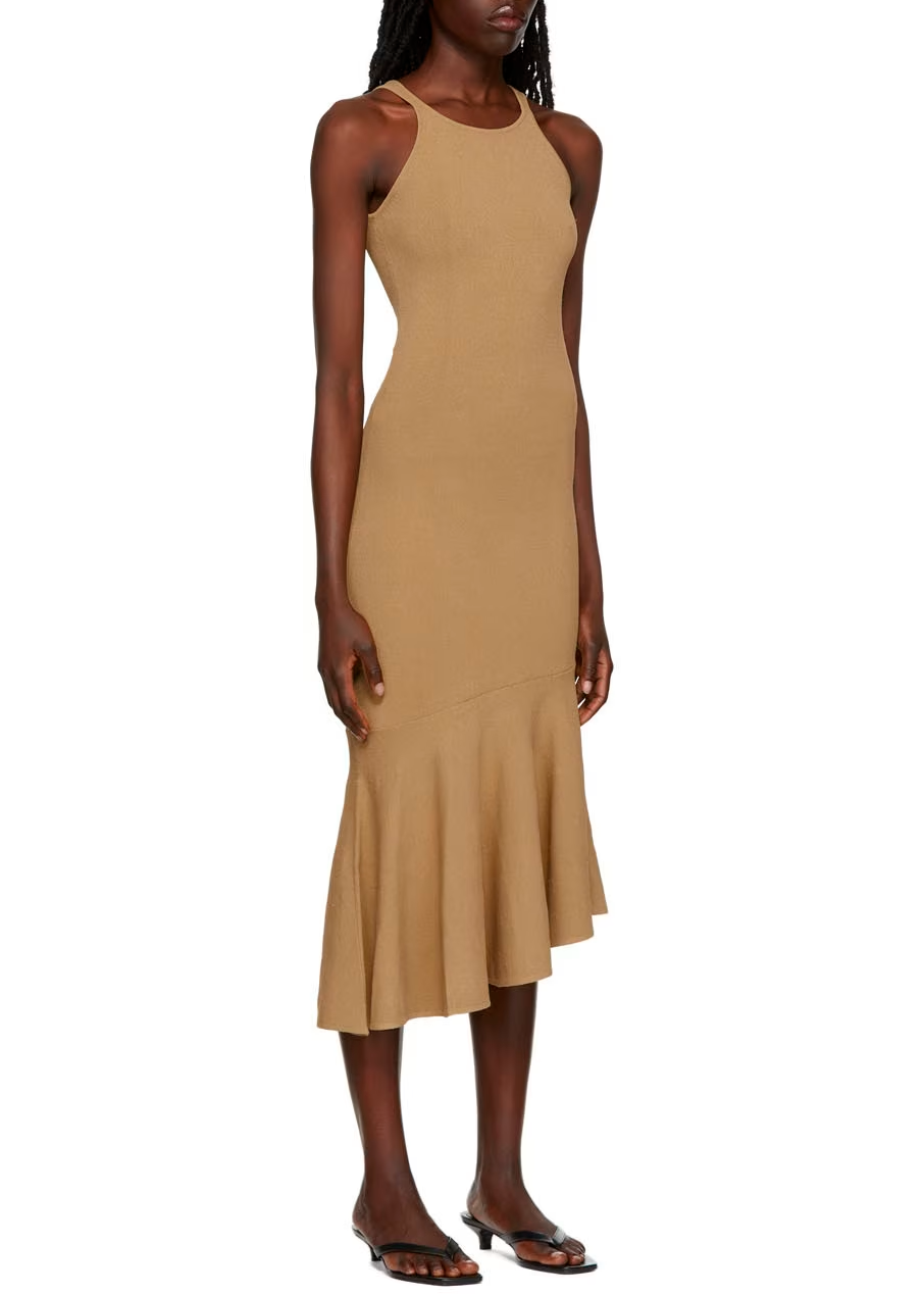 Khaki Charlize Midi Dress