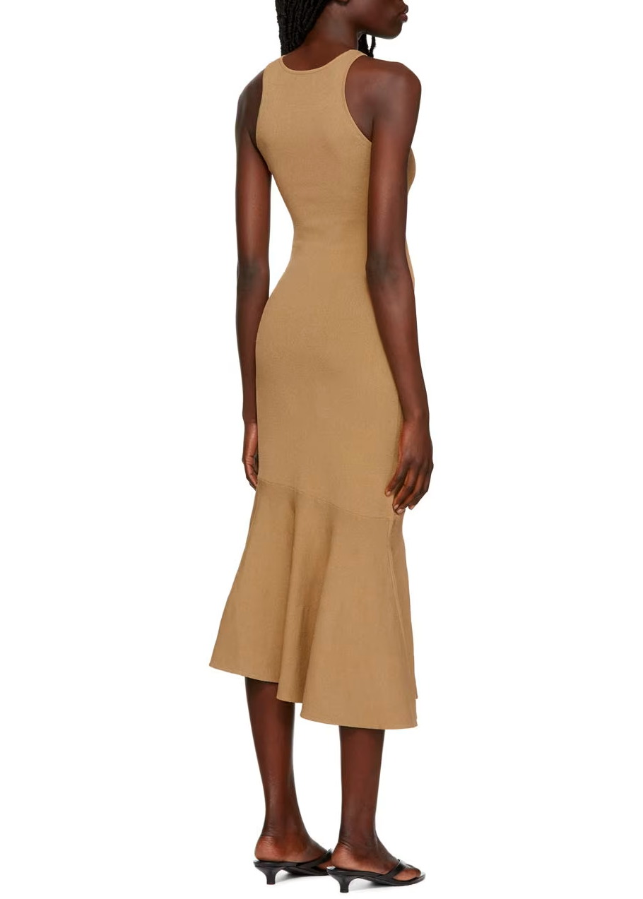 Khaki Charlize Midi Dress