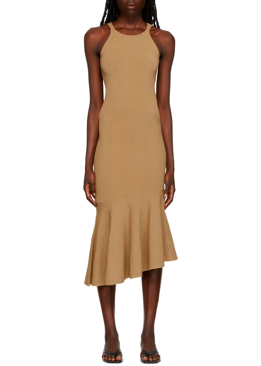 Khaki Charlize Midi Dress