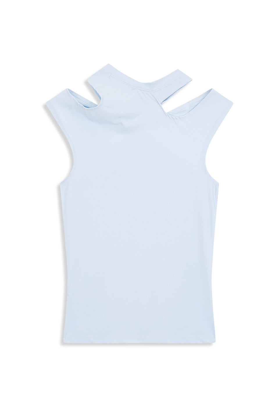 TWISTED CUT-OUT TOP SKY BLU